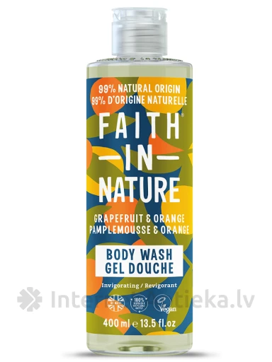 FAITH IN NATURE Grapefruit & Orange гель для душа, 400 мл | internetaptieka.lv