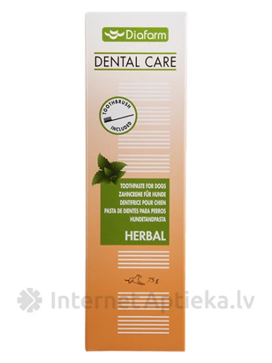 Diafarm Herbal zobu pasta suņiem, ar augiem, 75 g | internetaptieka.lv