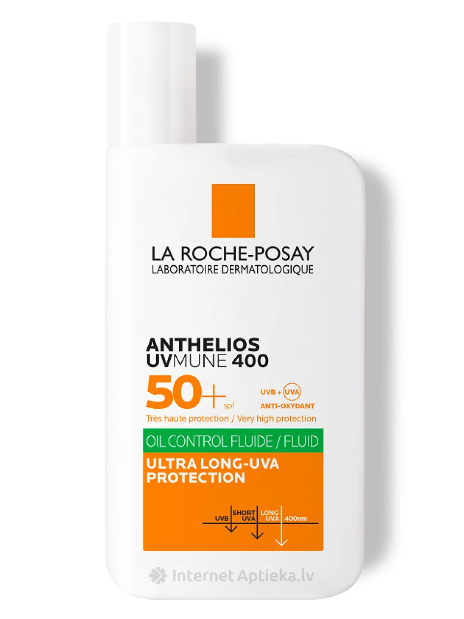 La Roche Posay Anthelios Uvmune400 Õli kontrollvedelik SPF50+, 50 ml | internetaptieka.lv