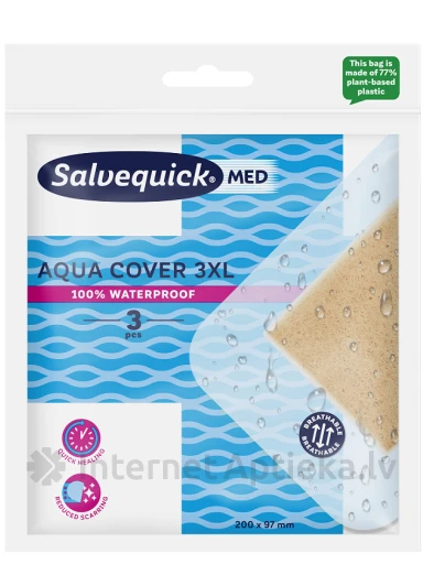 Salvequick Aqua Cover 3XL pārsēji, 3 gb. | internetaptieka.lv