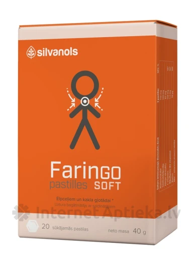 Silvanols Faringo Soft, 20 sūkājamās pastilas | internetaptieka.lv