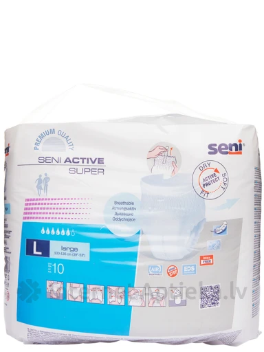 Трусики Seni Active Super, L, 10 шт. | internetaptieka.lv