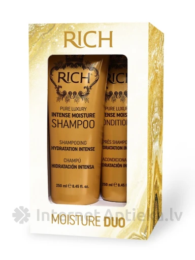 RICH Pure Luxury набор для интенсивного увлажнения волос, (250 мл + 250 мл) | internetaptieka.lv