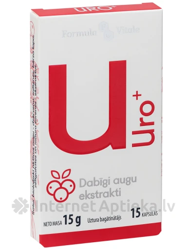 Formula Vitale Uro+, 15 kapsulas | internetaptieka.lv