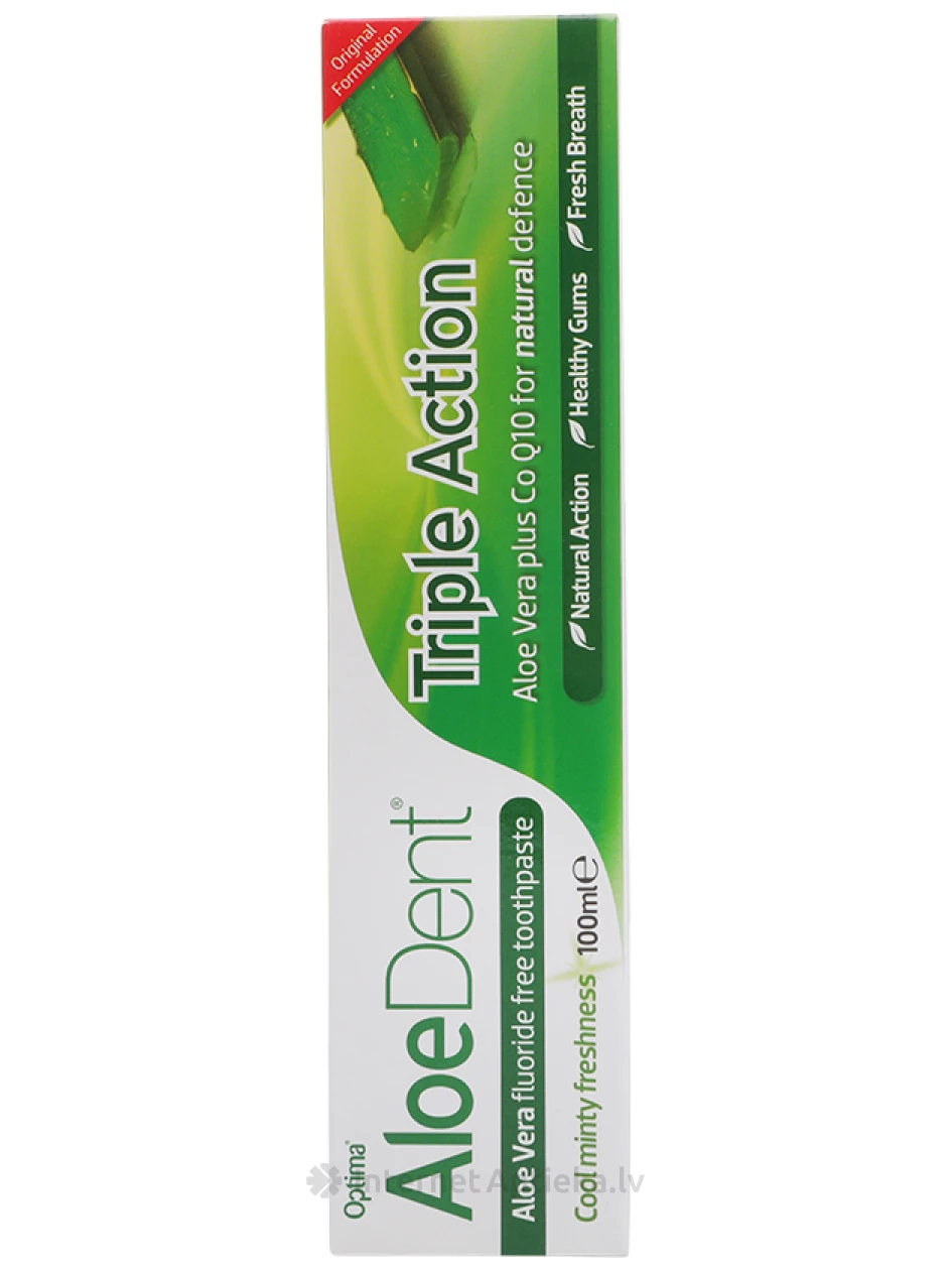 AloeDent Triple Action zobu pasta ar Aloe Vera (alveju), 100 ml | internetaptieka.lv