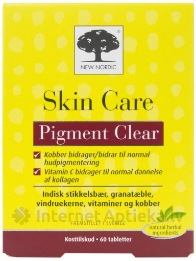 New Nordic Skin care Pigment clear, 60 tabletti | internetaptieka.lv