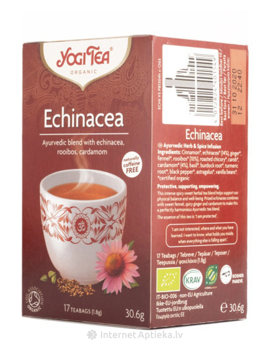Tēja Yogi Echinacea, 30.6 g | internetaptieka.lv
