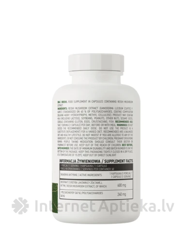 OstroVit Reishi VEGE kapsulas, 60 gb. | internetaptieka.lv