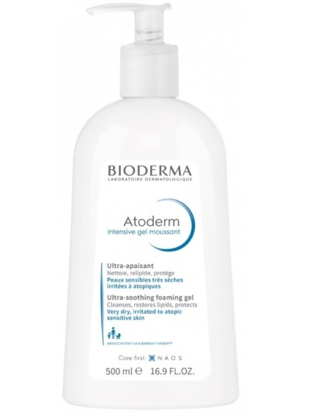 BIODERMA Atoderm Intensive Gel Moussant attīrošas putas, 500 ml