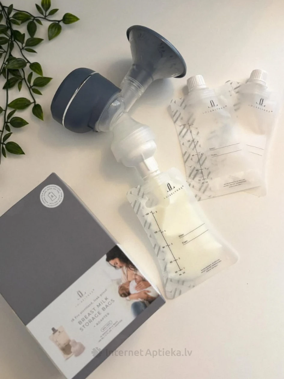LOLA&LYKKE rinnapiima säilituskotid (10 tk) + adapter | internetaptieka.lv