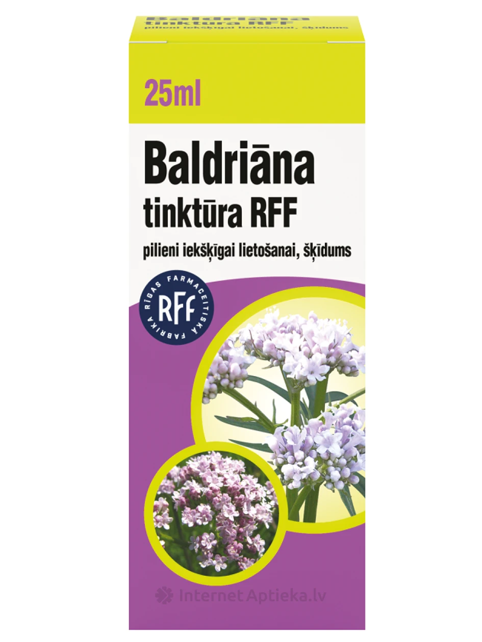 Baldriāna tinktūra RFF, 25 ml | internetaptieka.lv