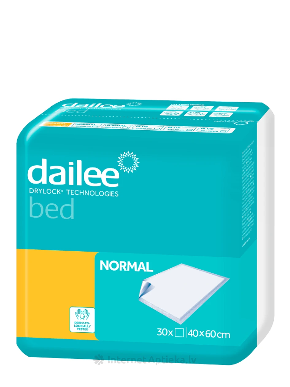 Dailee Bed Normal Пеленки 40x60, 30 шт. | internetaptieka.lv