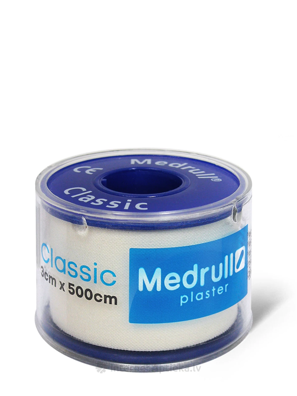 Medrull Adhezīvais plāksteris 3 cm x 500 cm, 1 gb. | internetaptieka.lv