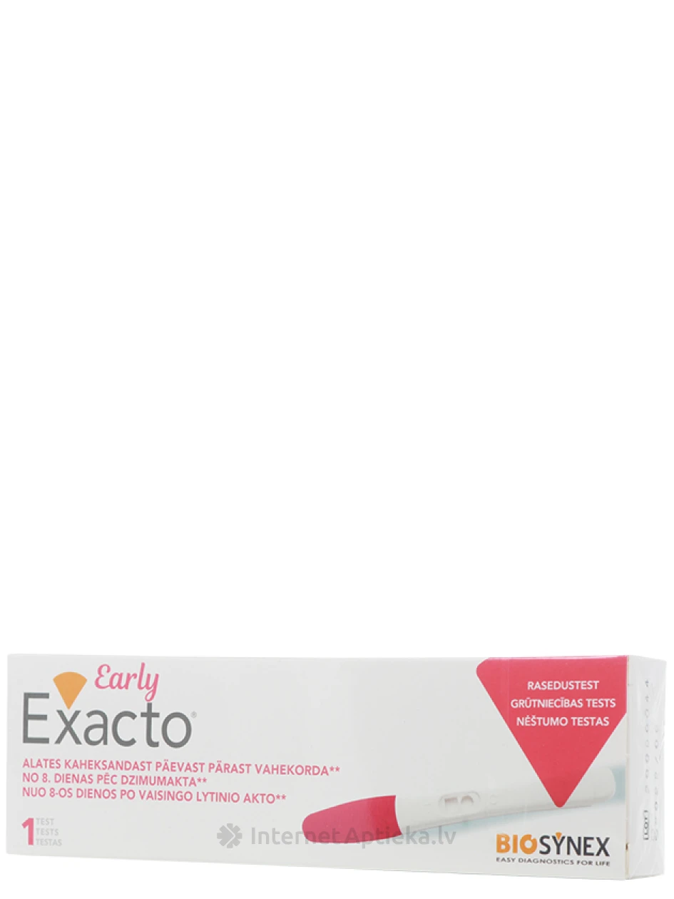 Exacto early Tests Grūtniecības noteikšanai, 1 gb. | internetaptieka.lv