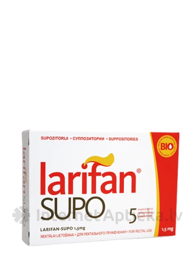 LarifanSUPO Supozitoriji 1.5mg, 5 gb. | internetaptieka.lv