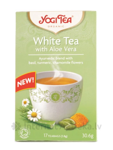 Tēja Yogi White Aloe Vera, 17 paciņas | internetaptieka.lv
