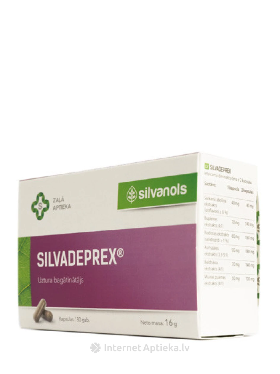 Silvanols Silvadeprex, 30 kapsulas | internetaptieka.lv
