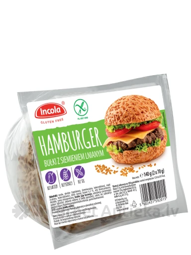 Incola gluteenivabad hamburgeri kuklid seemnetega, 2x70 g | internetaptieka.lv