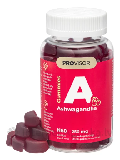PROVISOR Ashwagandha gummies, 60 gb. | internetaptieka.lv