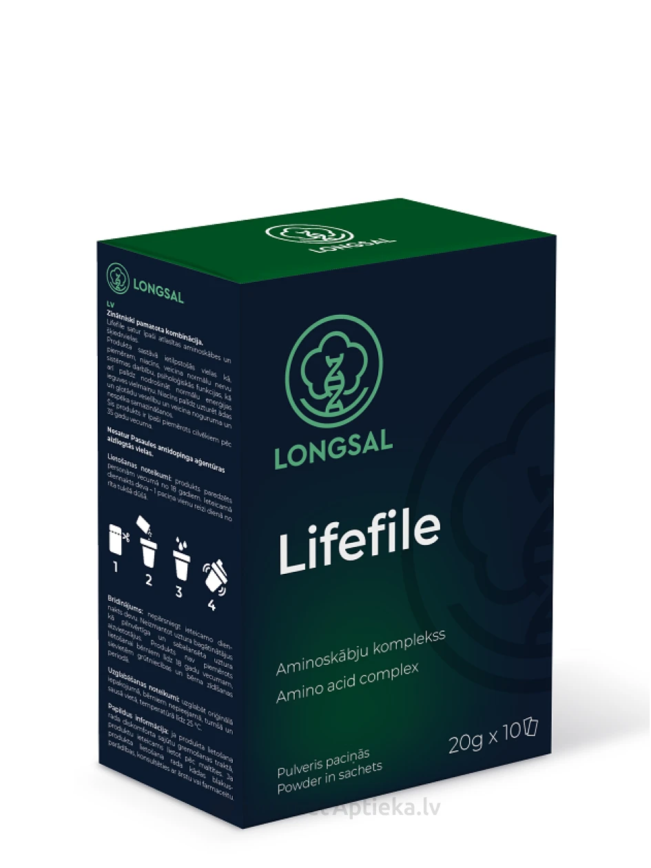 LONGSAL Lifefile, 10*20 g | internetaptieka.lv
