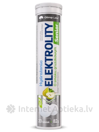 Olimp Labs®Hydratonic ELEKTROLITY Senior ar bumbieru garšu, 20 putojošas tabletes | internetaptieka.lv