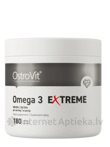 OstroVit kapsulas Omega 3 Extreme, 180 gb. | internetaptieka.lv