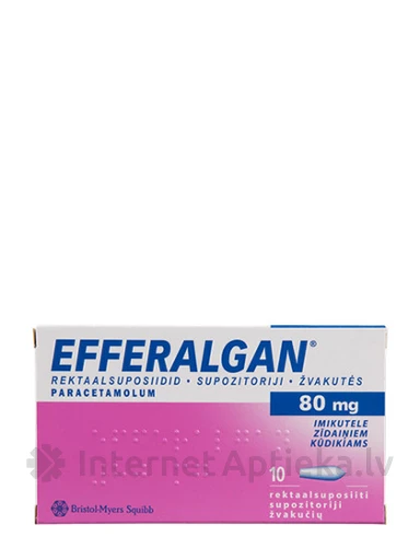 Efferalgan 80 мг, 10 суппозиториев | internetaptieka.lv