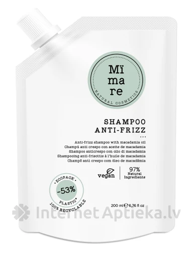 Mimare Anti-frizz makadaamiaõli shampoon, 200 ml | internetaptieka.lv