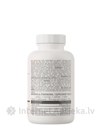OstroVit Biotin Plus tabletes, 100 gb. | internetaptieka.lv