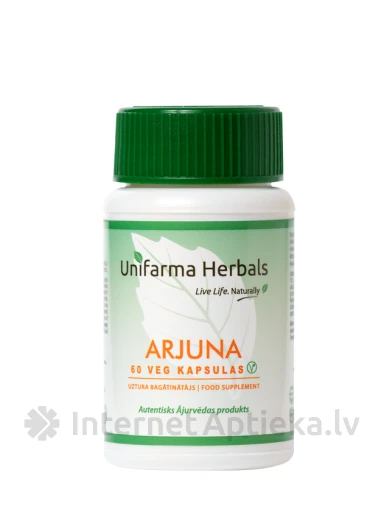 Unifarma Herbals Arjuna veg kapslid, 60 tk. | internetaptieka.lv