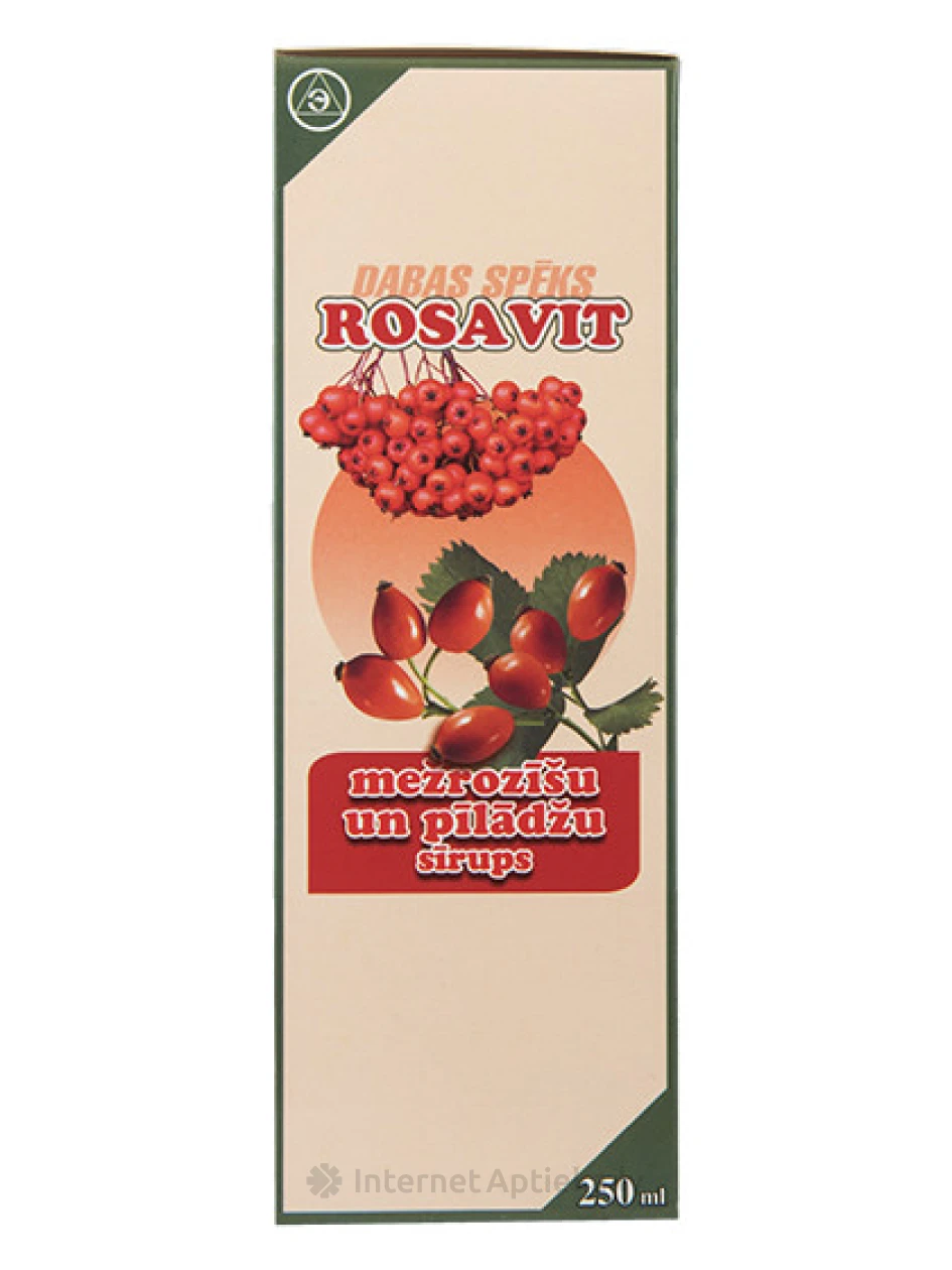 Rosavit mežrozīšu un pīlādžu sīrups, 250 ml | internetaptieka.lv