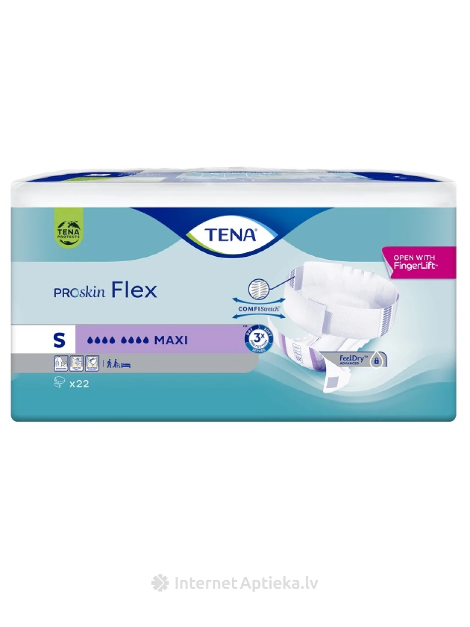 TENA Flex Maxi S vööga aluspüksid, 22 tk. | internetaptieka.lv
