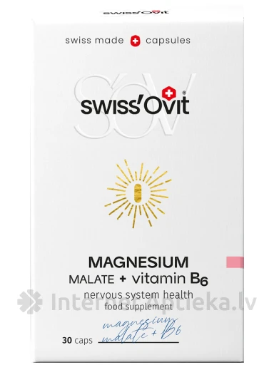 Swiss´Ovit Magnesium Malate 150mg + Vit. B6, 30 kapslid | internetaptieka.lv