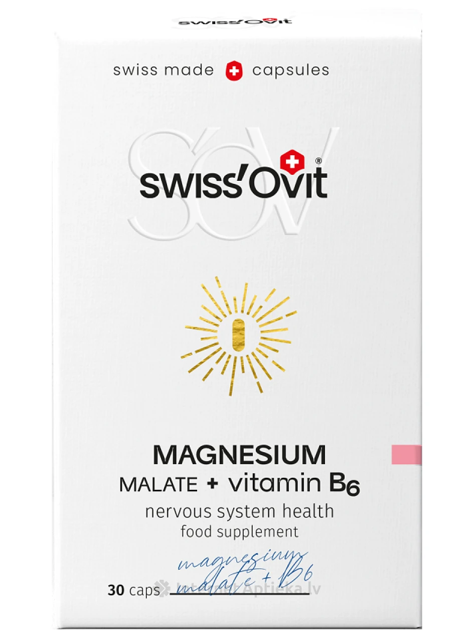 Swiss´Ovit Magnesium Malate 150mg + Vit. B6, 30 kapslid | internetaptieka.lv