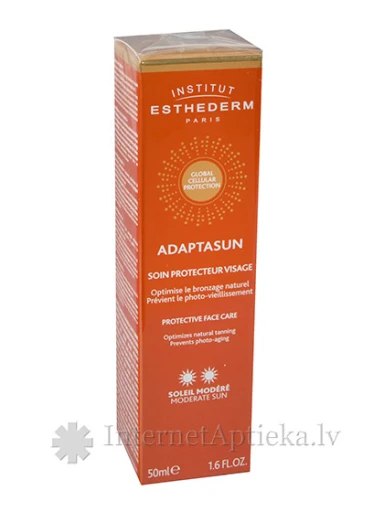 Institut Esthederm Adaptasun солнцезащитный крем для лица Moderate Sun, 50 мл | internetaptieka.lv