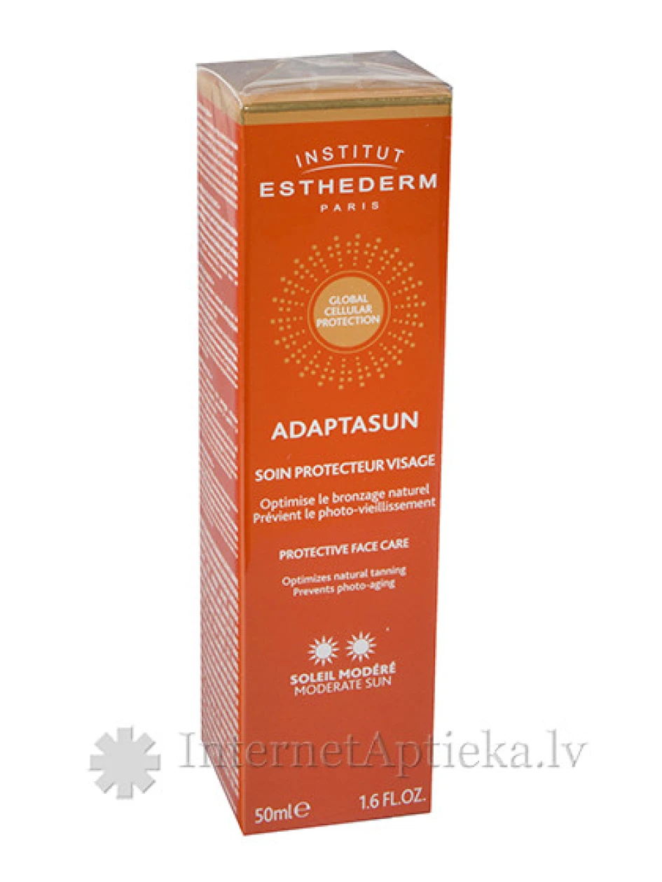 Institut Esthederm Adaptasun солнцезащитный крем для лица Moderate Sun, 50 мл | internetaptieka.lv