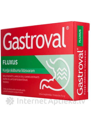 Gastroval Fluxus, 15 kapsulas | internetaptieka.lv