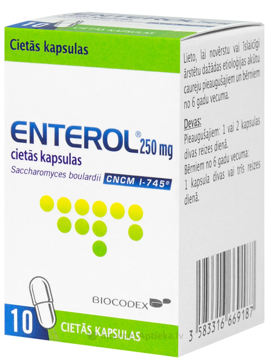 Enterool 250 mg, 10 kapslit | internetaptieka.lv