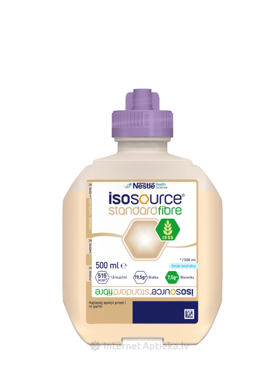 Nestle Isosource Standard Fibre neutral Pārtika medicīniskiem nolūkiem, 500 ml | internetaptieka.lv