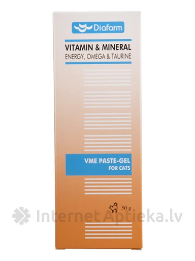 Diafarm Vitamins and Minerals pasta-geel kassidele, 50 g | internetaptieka.lv