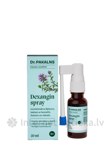 Dr Pakalns Dexangin spray, 20 ml | internetaptieka.lv