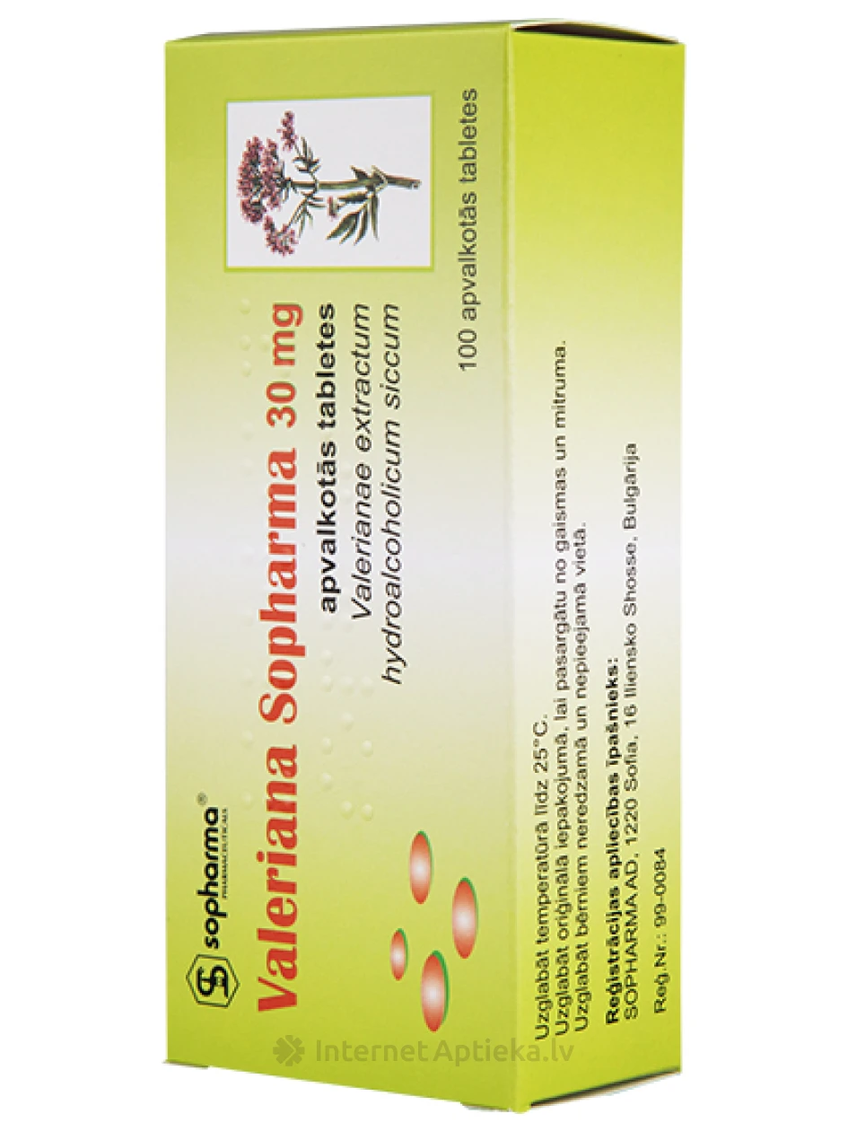 Valeriana, 100 tabletes | internetaptieka.lv