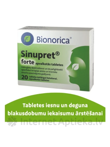 Sinupret Forte, 20 tabletes | internetaptieka.lv