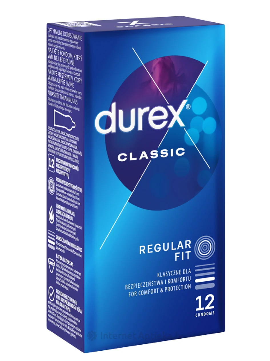 Durex Classic презервативы, 12 шт. | internetaptieka.lv