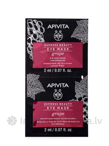 APIVITA EXPRESS BEAUTY lyginamoji akių kaukė su vynuogėmis, 2 x 2 ml | internetaptieka.lv