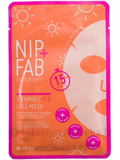 NIP+FAB Vit C kangasmask C-vitamiiniga, 25 ml | internetaptieka.lv
