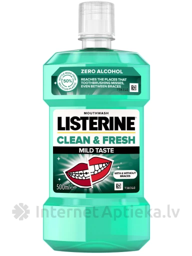LISTERINE mutes skalojamais līdzeklis "CLEAN&FRESH", 500 ml | internetaptieka.lv