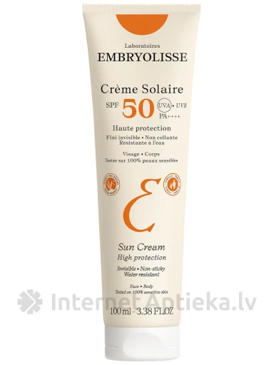 Embryolisse Sunscreen SPF50 fluīds aizsardzībai pret saules staru iedarbību, 100 ml | internetaptieka.lv