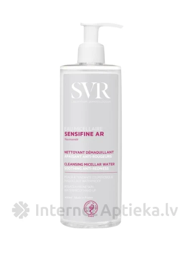 SVR SENSIFINE AR EAU MICELLAIRE puhastav mitsellaarvesi tundlikule nahale, 400 ml | internetaptieka.lv