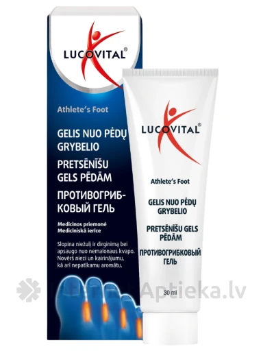 Lucovital pretsēnīšu gels pēdām, 30 ml | internetaptieka.lv